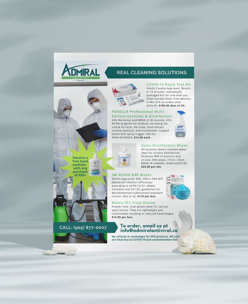 Admiral AntiViral Real Cleaning Solutions flyer