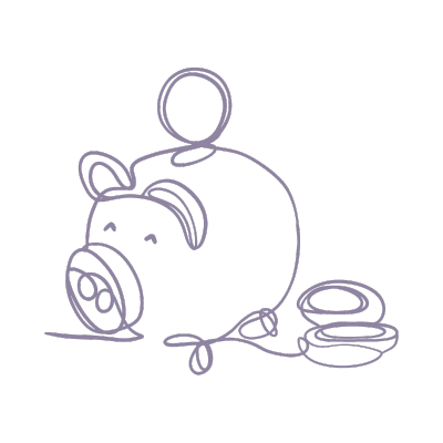 piggy bank doodle budget friendly website icon